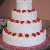 4 tiers red roses